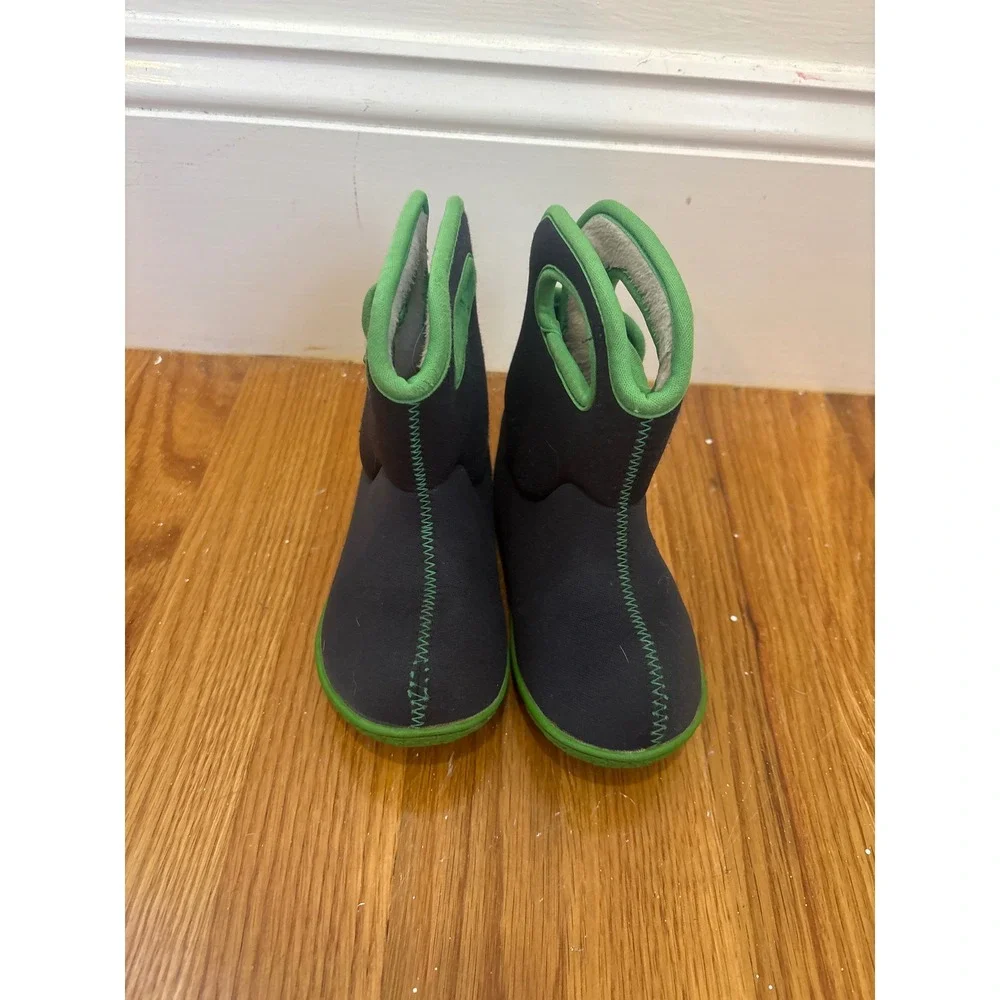 Bogs Baby Solid Black Green Waterproof Insulated Winter Boots Infants‎ 7